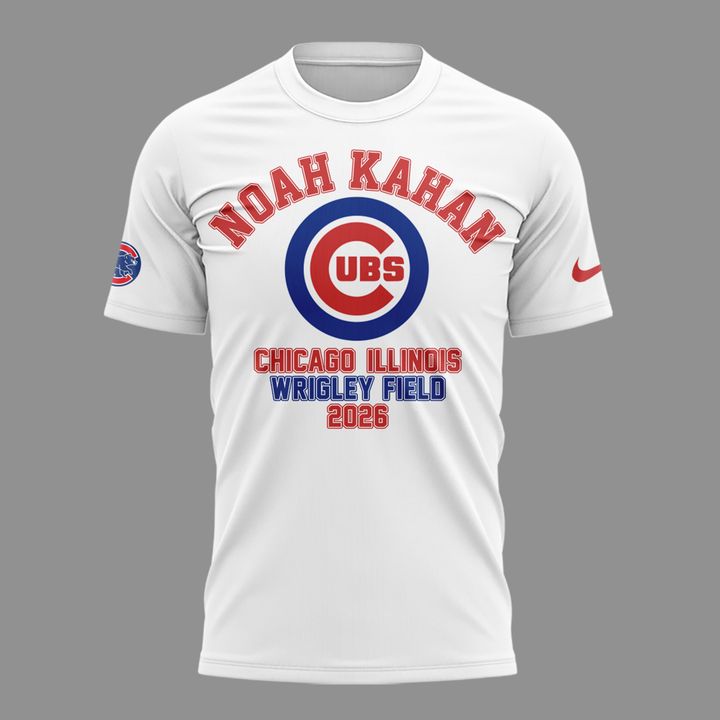 03.06. White Shirt Noah Kahan x Chicago Cubs - The Great Divide Tour 2026 T-Shirt