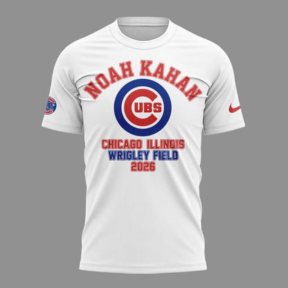 03.06. White Shirt Noah Kahan x Chicago Cubs - The Great Divide Tour 2026 T-Shirt