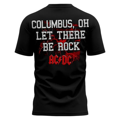 2. AC/DC x Ohio State Buckeyes Football - Power Up Tour 2026 Black T-Shirt