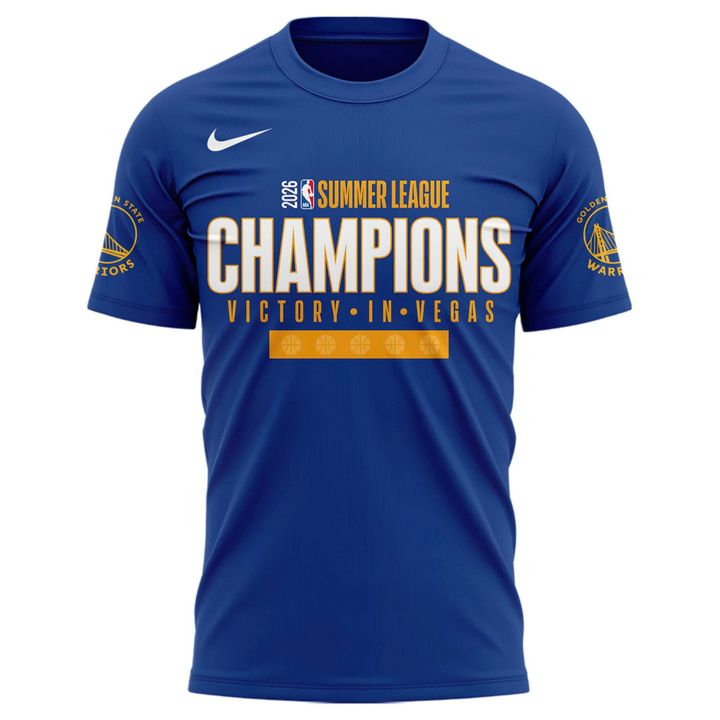 Golden State Warriors 2026 Summer League Champions Blue T-Shirt