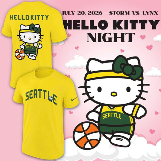 2026 Exclusive T-Shirt Seattle Storm x Hello Kitty!