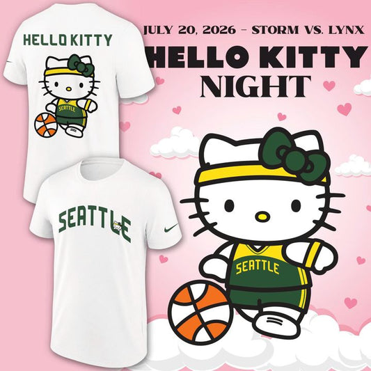 2026 Exclusive T-Shirt Seattle Storm x Hello Kitty!