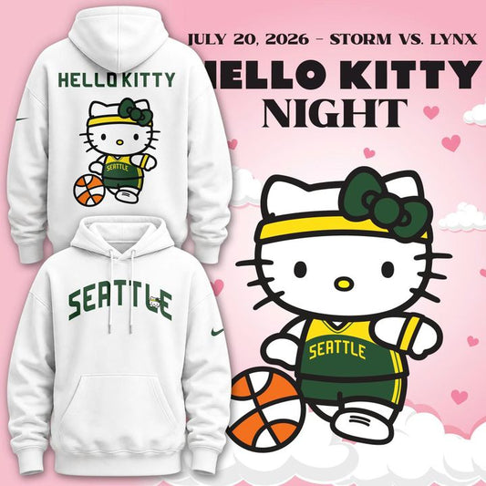 2026 Limited edition Hoodie Seattle Storm x Hello Kitty