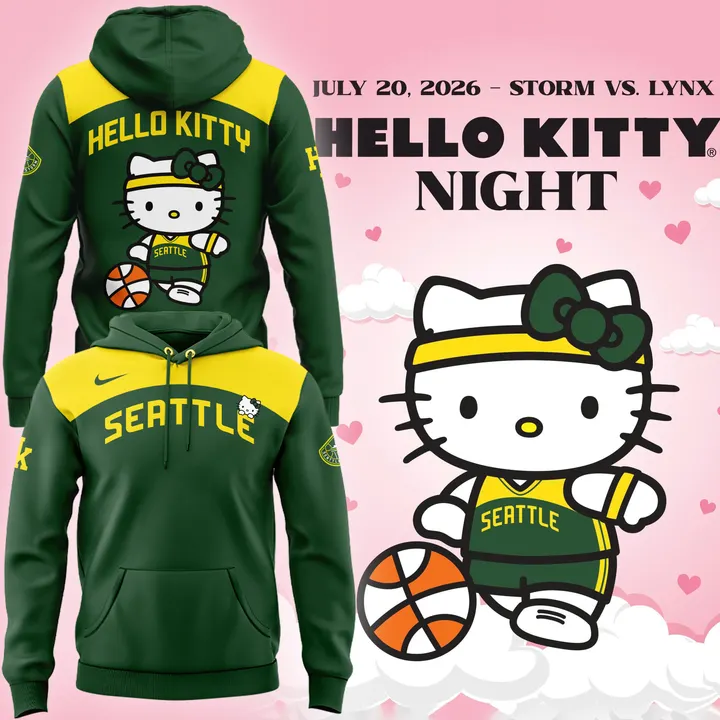 2026 Limited edition Hoodie Seattle Storm x Hello Kitty.