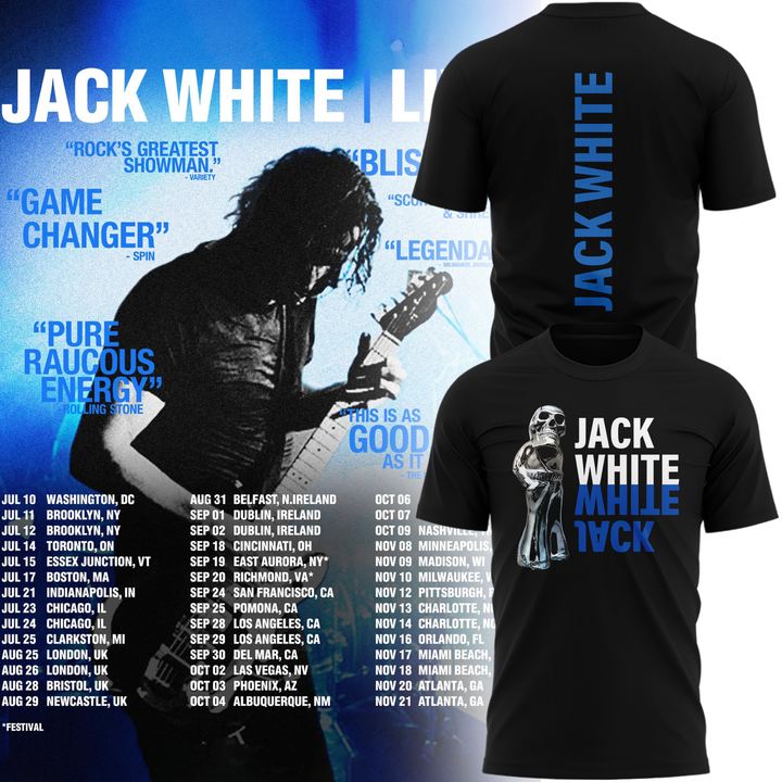 01.Limited edition Jack White Live 2026 Tour Tshirt