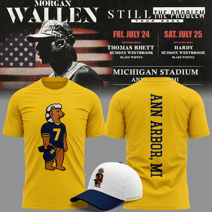 Exclusive Morgan Wallen x Michigan Football Tshirt 2026