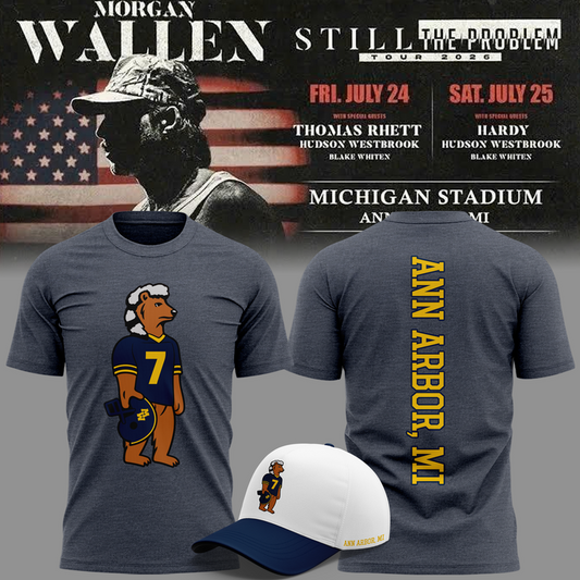 Exclusive Morgan Wallen x Michigan Football Tshirt 2026