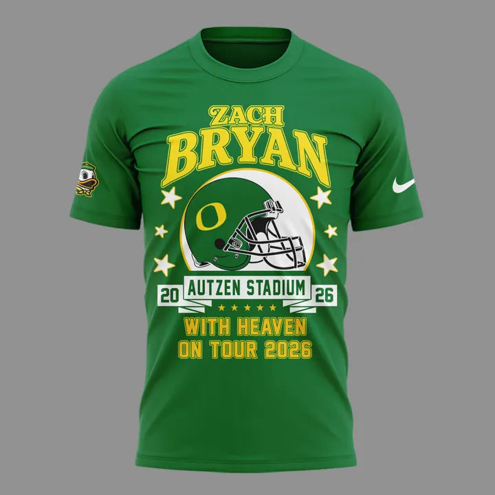 Pefect Shirt Zach Bryan x Oregon Football - With Heaven On Tour 2026 T-Shirt