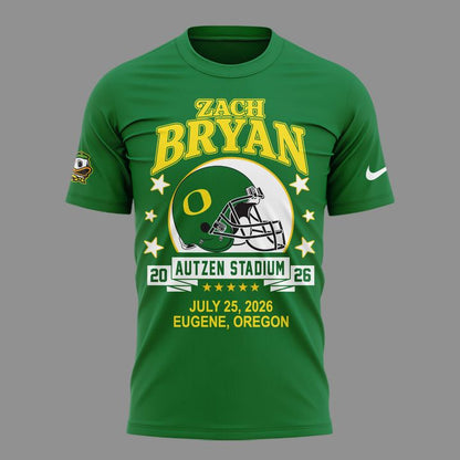 Special Zach Bryan x Oregon Football - With Heaven On Tour 2026 T-Shirt
