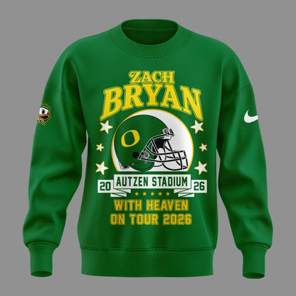 Limited Edition Zach Bryan x Oregon Football - With Heaven On Tour 2026 Sweatshirt
