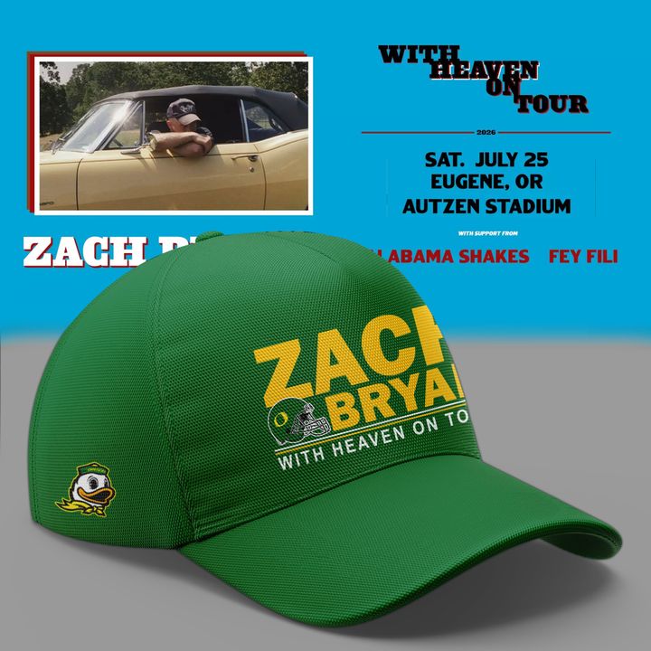 Cap Zach Bryan x Oregon Football - With Heaven On Tour 2026 Cap