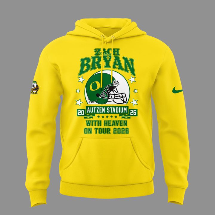Limited Hoodie Zach Bryan x Oregon Football - With Heaven On Tour 2026 Hoodie