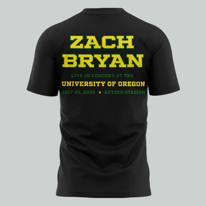 Exclusive Zach Bryan x Oregon Football - With Heaven On Tour T-Shirt