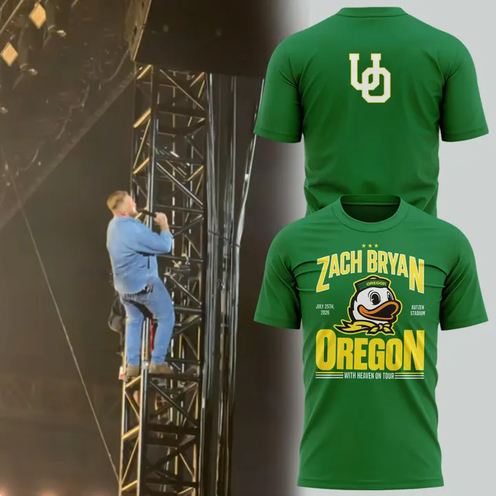 Perfect Shirt Zach Bryan x Oregon Football - With Heaven On Tour T-Shirt
