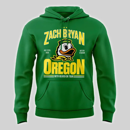 Perfect Hoodie 2026 Zach Bryan x Oregon Football - With Heaven On Tour Hoodie