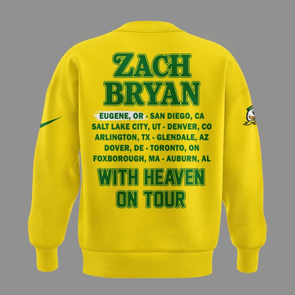 Sweatshirt Zach Bryan x Oregon Football - With Heaven On Tour 2026 Sweatshirt