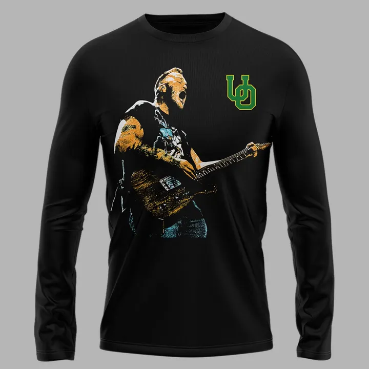 Black Long Tee Zach Bryan x Oregon Football - With Heaven On Tour Long Tee