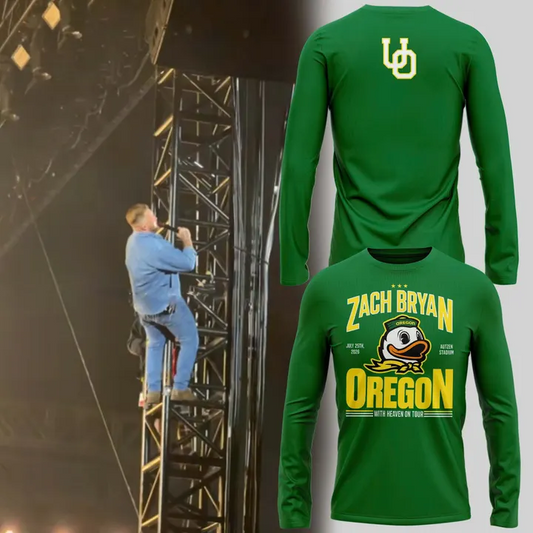Perfect Long Tee Zach Bryan x Oregon Football - With Heaven On Tour Long Tee