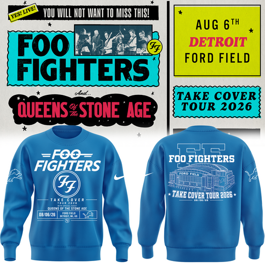 3. Foo Fighters Detroit Take Cover Tour 2026 sweat