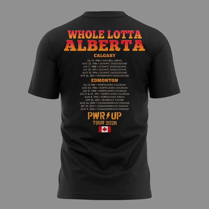 01.00. New Shirt AC/DC - Exclusive Edmonton Event Shirt - Power Up Tour 2026 T-Shirt