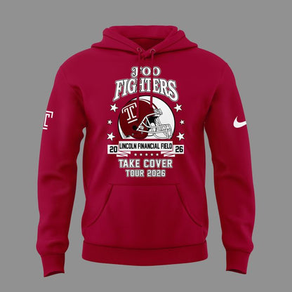 02.34. Perfect Hoodie Foo Fighters x Temple Football - Take Cover Tour 2026 Hoodie