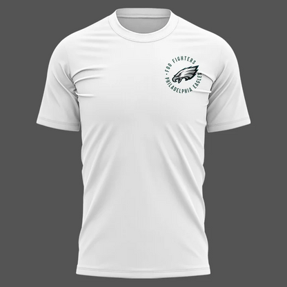 01.06. New White Shirt Foo Fighters x Philadelphia Eagles - Take Cover Tour 2026 T-Shirt