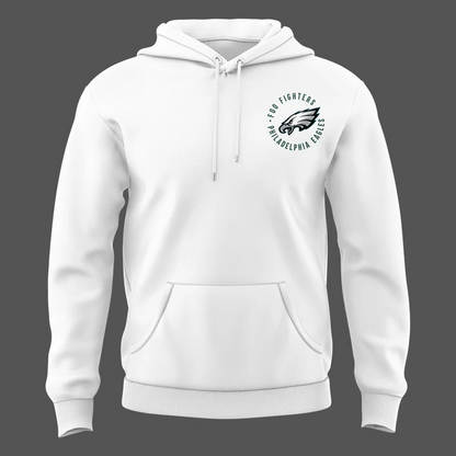02.26. New White Hoodie Foo Fighters x Philadelphia Eagles - Take Cover Tour 2026 Hoodie