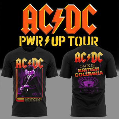 001. Newest Shirt AC/DC - Exclusive Vancouver, BC Event Shirt - Power Up Tour 2026 T-Shirt