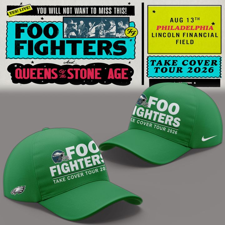 02.23. Special Foo Fighters x Philadelphia Eagles - Take Cover Tour 2026 T-Shirt