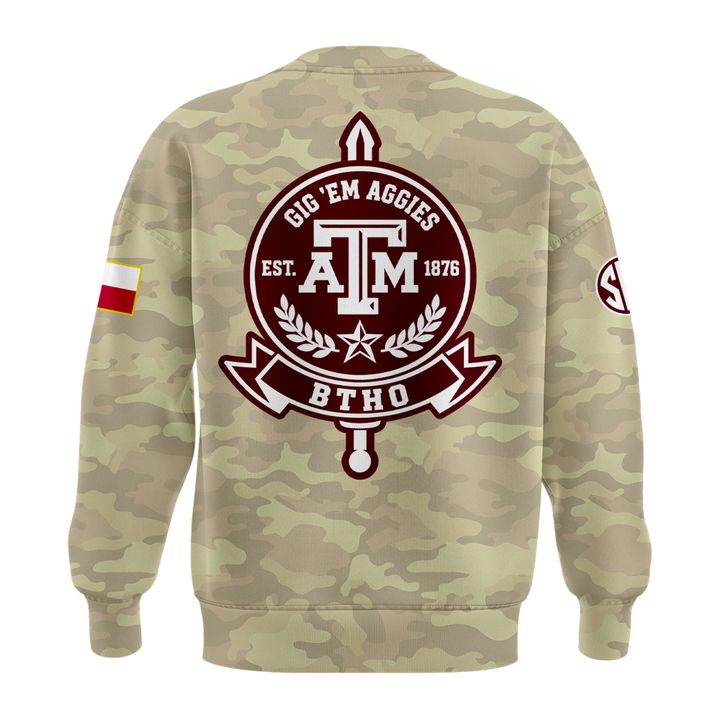 Texas A&M Aggies Honor & Support Camo Sweatshirt