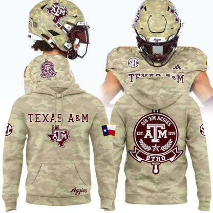 Texas A&M Aggies Honor & Support Camo Hoodie