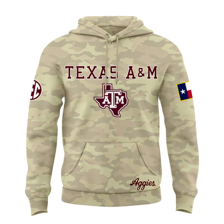 Texas A&M Aggies Honor & Support Camo Hoodie