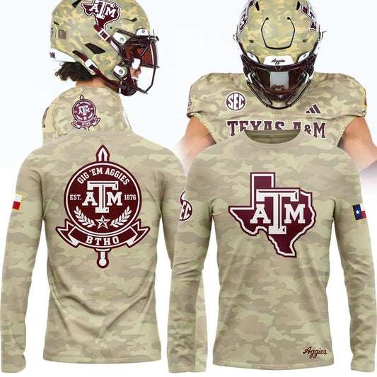 Texas A&M Aggies Honor & Support Camo Long Tee