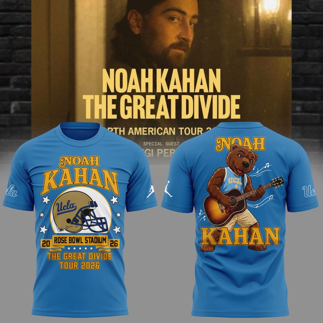 New Shirt Noah Kahan x UCLA Bruins Football - The Great Divide Tour 2026 T-Shirt