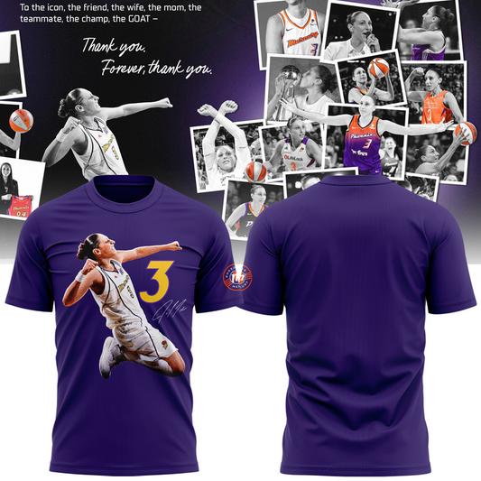 Diana Taurasi Purple Phoenix Mercury 20 Years 1 Team Portrait T-Shirt
