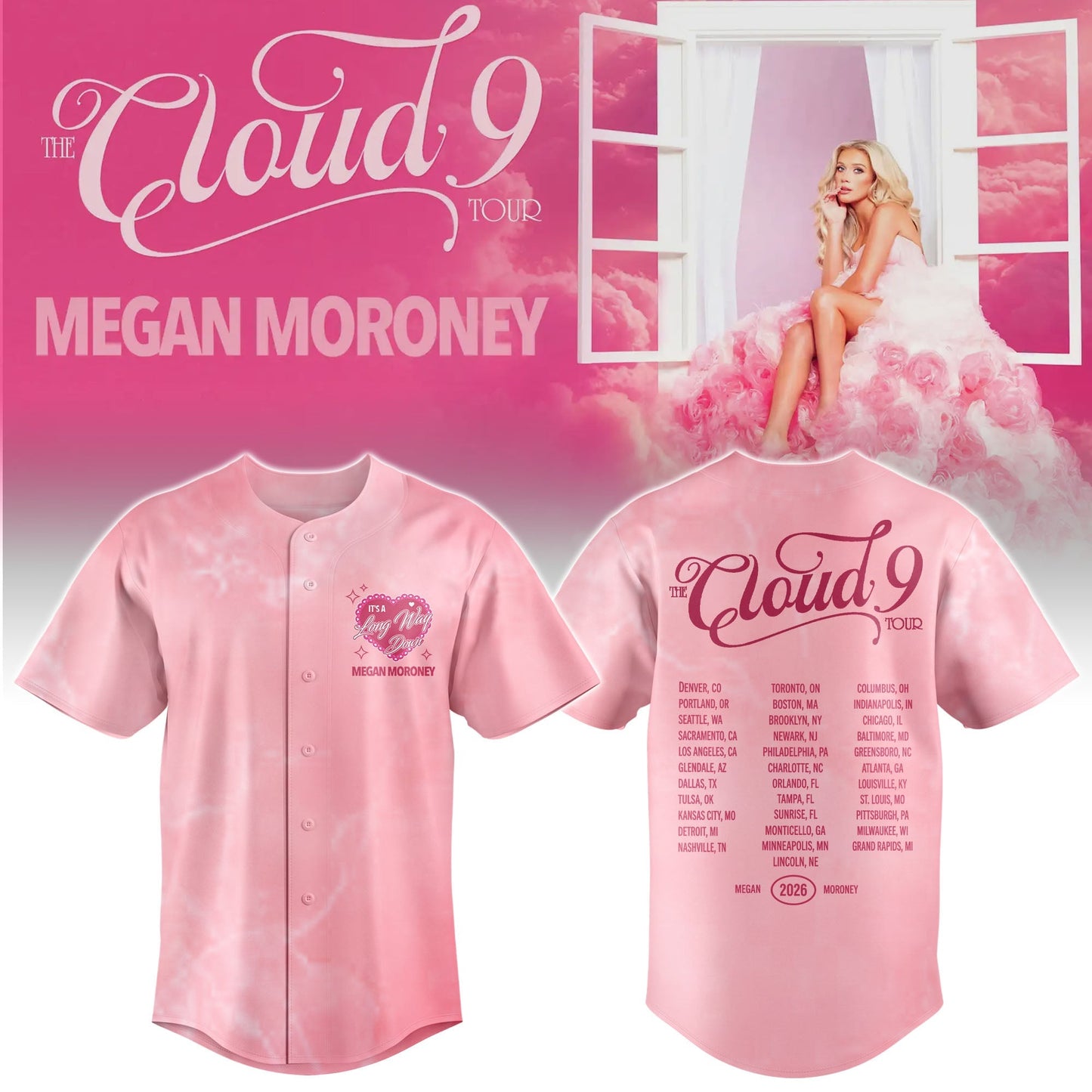 The CLOUD 9 Tour Megan Moroney Limited Edition Jersey