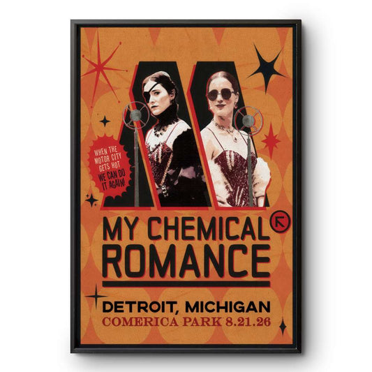 Limited Edition MCR Long Live The Black Parade Tour 2026 At Detroit Poster