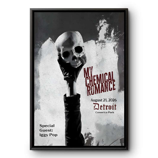 Limited Edition MCR Long Live The Black Parade Tour 2026 At Detroit Poster