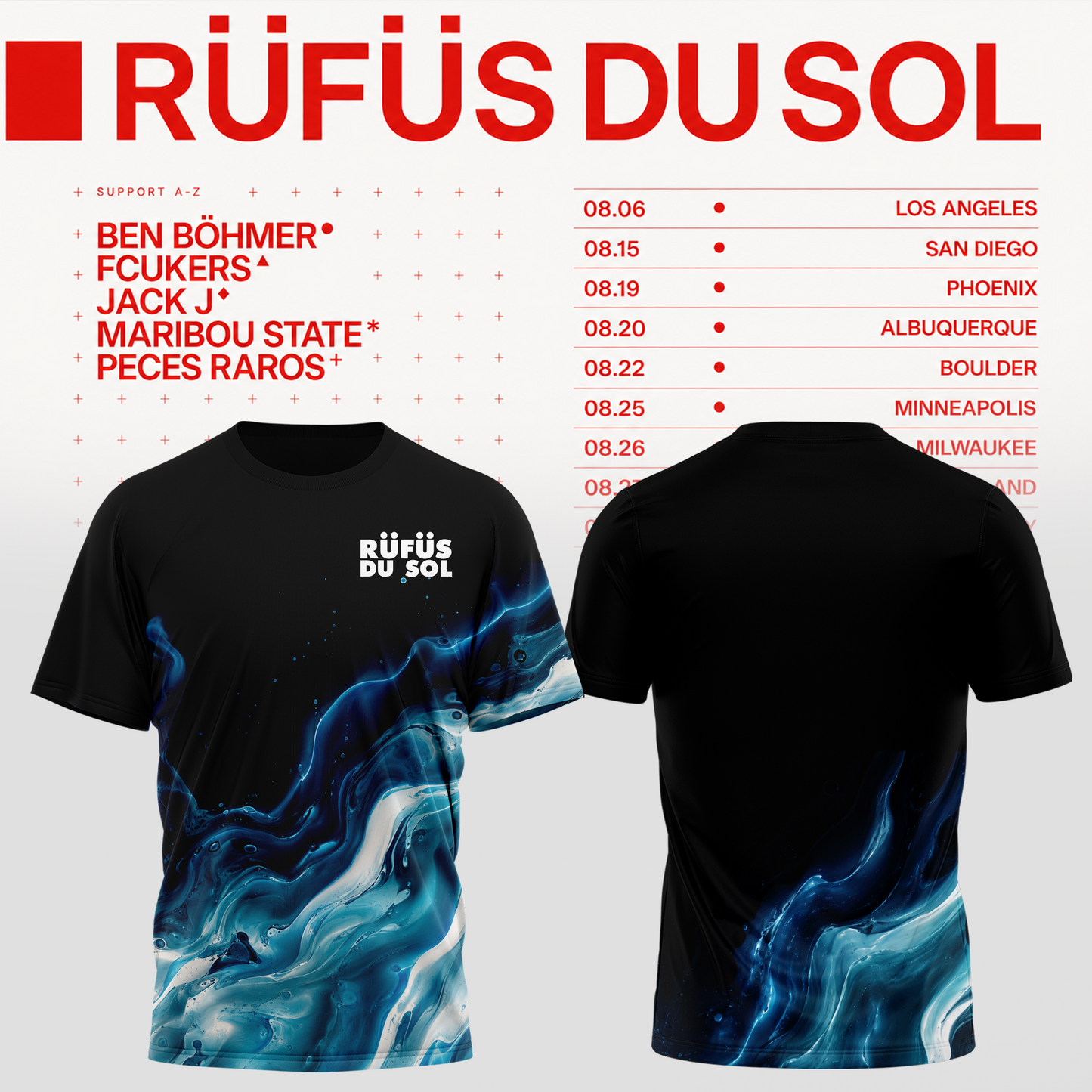 RÜFÜS DU SOL 2026 Tour Merchandise Tshirt