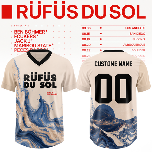 RÜFÜS DU SOL 2026 Tour Merchandise Football Jersey