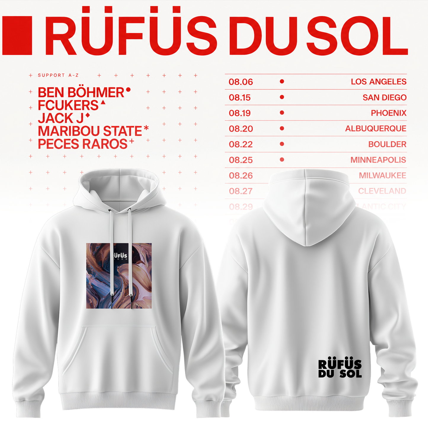 RÜFÜS DU SOL 2026 Tour Merchandise Hoodie