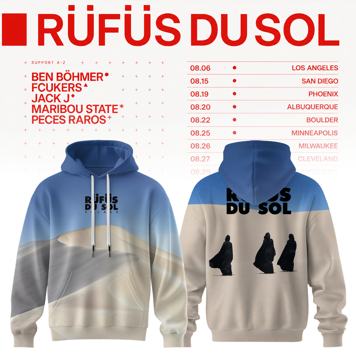 RÜFÜS DU SOL 2026 Tour Merchandise Hoodie