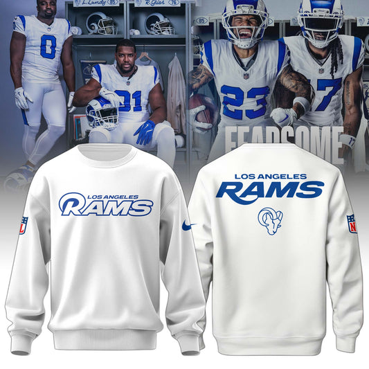 LAR Rams Classic Sol White Sweatshirt