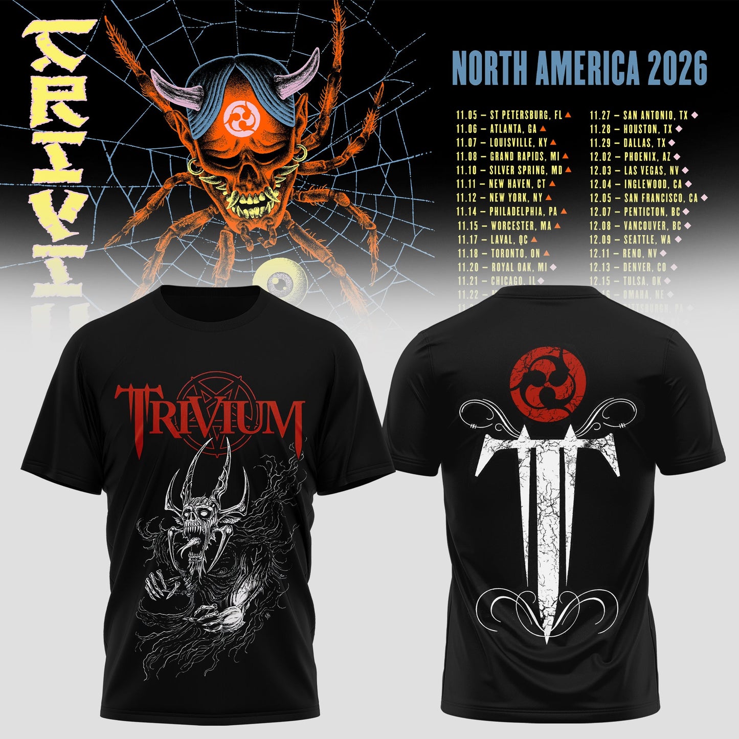 TRIVIUM – NORTH AMERICA TOUR 2026 COLLECTION TEE