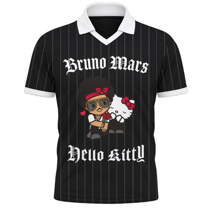 Hello Kitty ❤️ Bruno Mars The Romantic Tour 2026 Vneck Polo