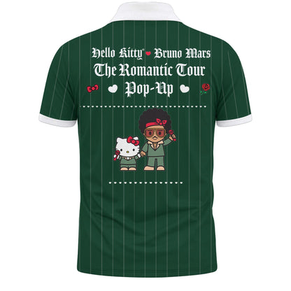 Hello Kitty ❤️ Bruno Mars The Romantic Tour 2026 Vneck Polo