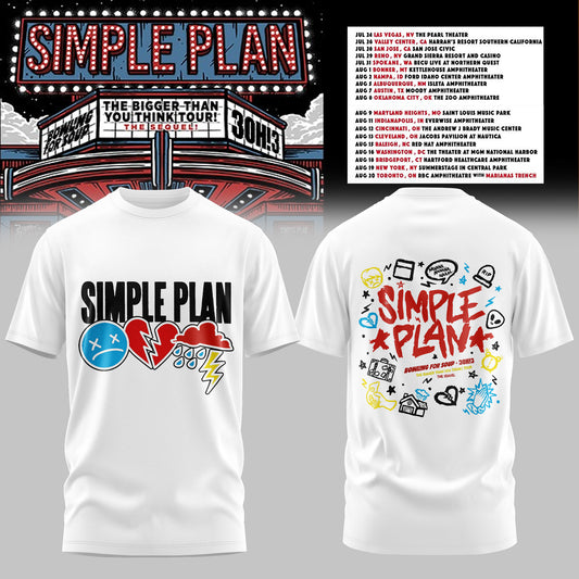 The Bigger Than You Think Tour Premium 3D Tshirt – Doodle Icons Style